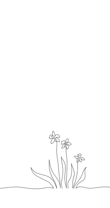 Continuous Line Flowers - Printed Guest Towel | 16 Pack