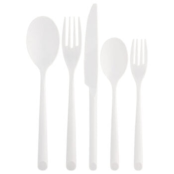 Suave Flatware White Combo | 40 Pack