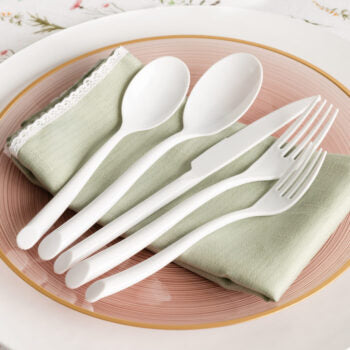 Suave Flatware White Combo | 40 Pack