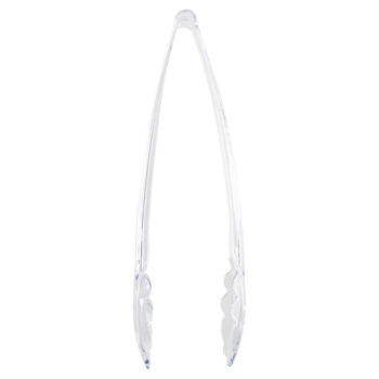 Scalloped Tongs 12″ Clear | 2  Pack