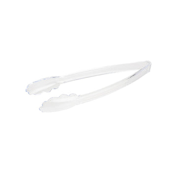 Scalloped Tongs 12″ Clear | 2  Pack