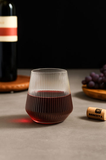 Ribbed Clear 12 Oz. Plastic Goblets | 6 Cups