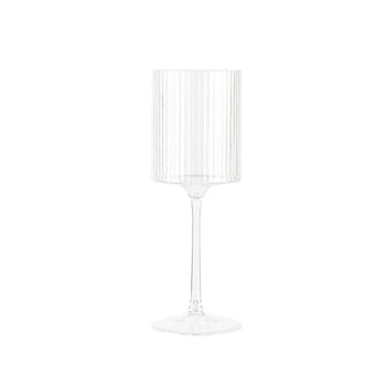 Ribbed • Clear Flat Wine Glass 8.5 oz | 5 Pack