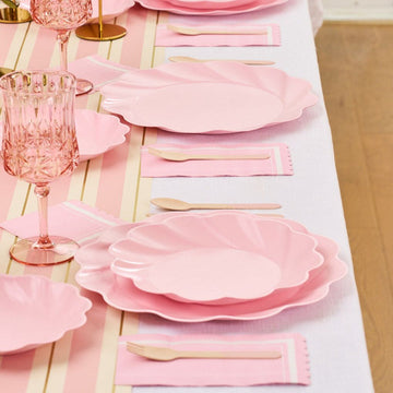 Blush Floral Plastic Plates | 8 Pack