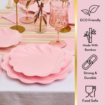 Blush Floral Plastic Plates | 8 Pack 