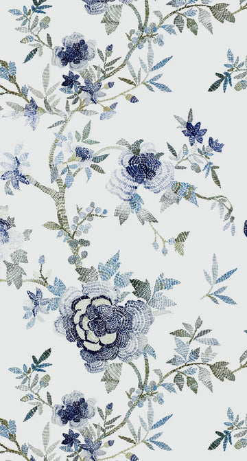 Blue Floral - Printed Guest Towel | 16 Pack