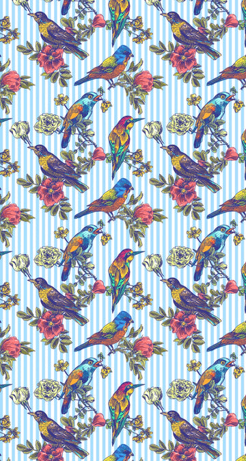 Pinstripe Tropics - Printed Guest Towel | 16 Pack