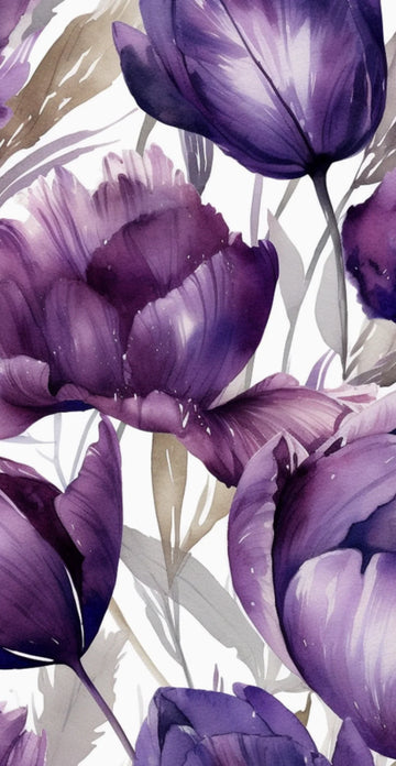 Violet Tulips - Printed Guest Towel | 16 Pack