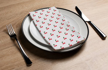 Floating Cherries - Printed Guest Towel | 16 Pack