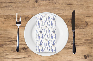 Lavender Linen - Printed Guest Towel  | 16 Pack