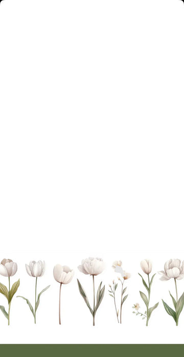 White Summer Flowers - Printed Guest Towel | 16 Pack