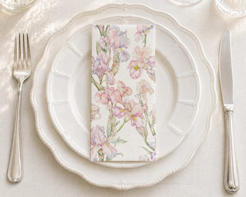 Iris Blossom - Printed Guest Towel | 16 Pack