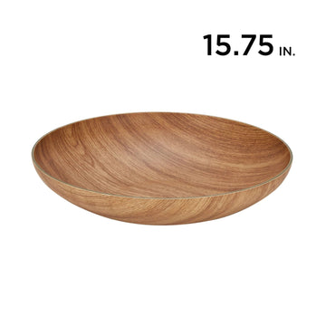 Oak Round  15.75" Plastic Serving Bowl