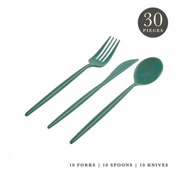 Matrix Sage Plastic Cutlery Set | 30 Pieces