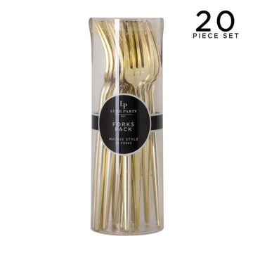 Matrix Gold Forks | 20 Pieces