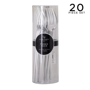 Matrix Silver Forks | 20 Pieces
