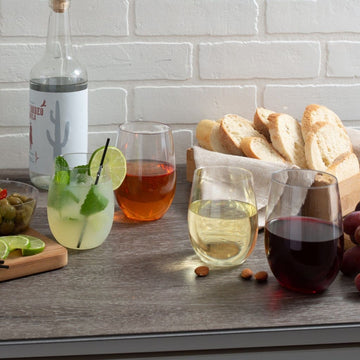 Upscale Round Clear 12 Oz. Plastic Wine Goblets | 6 Cups
