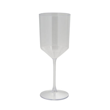 Upscale Round Clear Plastic Wine Cups | 4 Cups