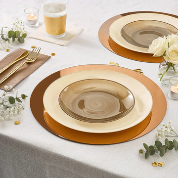 Creme and Gold 10.25" Plates | 10 Pack 
