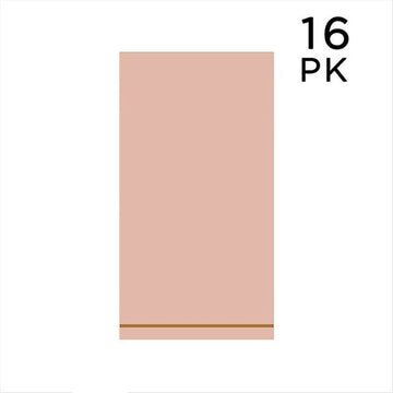 Clay with Gold Stripe Guest Paper Dinner Napkins | 16 Napkins
