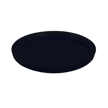 Round Accent Plastic Plates 10.25" Dinner Plates Round Black Walled Plastic Plates | 10 Pack