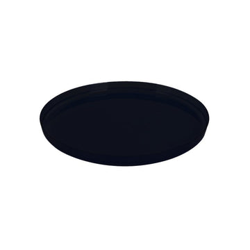 Round Accent Plastic Plates 7.25" Appetizer Plates Round Black Walled Plastic Plates | 10 Pack