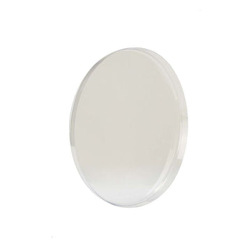 Round Accent Plastic Plates 7.25" Appetizer Plates Round Clear Walled Plastic Plates | 10 Pack